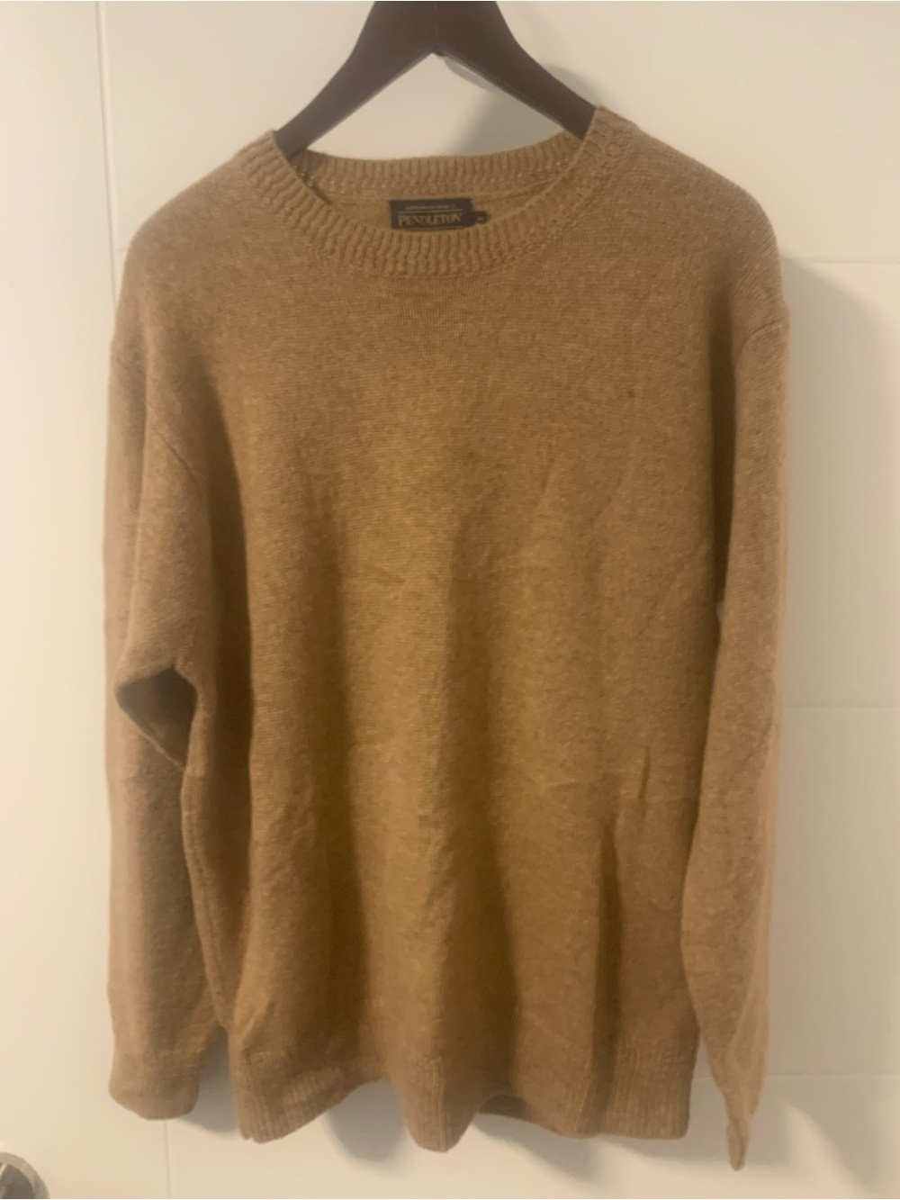 Pendleton Men's Crewneck Sweater in Camel A16